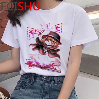 Amuzant Chuuya Nakahara Bungou Câini Vagabonzi Tricou Femei Harajuku Kawaii Grafic T-shirt Anime Drăguț Tricou Top de Vara Tricouri de sex Feminin