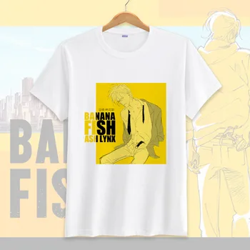 Anime Banana Pește Femei Bărbați de Desene animate T-Shirt Mâneci Scurte Barbati Bluze Camasi Casual Scurt Tees