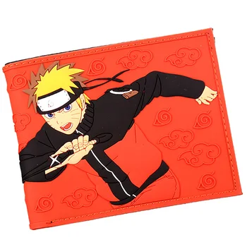 Anime-ul Naruto si Sasuke Tematice Portofel Cu Fermoar Monedă Secțiunea Pungă Portofel Bifold de Credit/Carte de IDENTITATE a Titularului