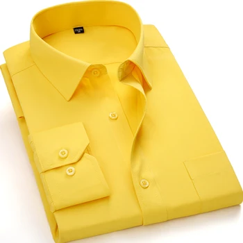 Aoliwen brand pentru Bărbați Cămăși Slim Fit Maneca Lunga Tricou 2020 Nou Casual Butonul Elastic Formale Tricouri pentru Om de Afaceri 6XL