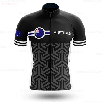 Australia Ciclism Tricouri de Vara Barbati Maneca Scurta Bicicleta Tricouri MTB Biciclete Jeresy Ciclism de Îmbrăcăminte Purta Ropa Maillot Ciclismo