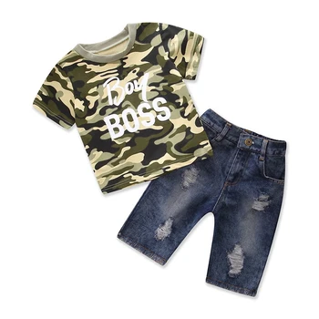 Babzapleume 2Piece 2019 Noua Moda de Vara Baieti Seturi de Îmbrăcăminte pentru Copii Tinuta Scrisoare tricou+pantaloni Scurti Copii Haine BC1444-1