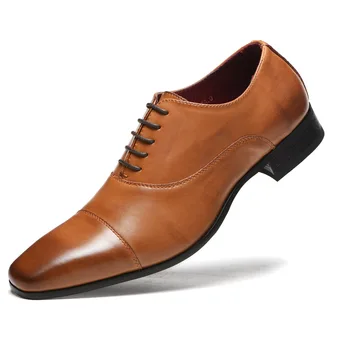 Barbati Pantofi 2020 New Sosire Rochie Pantofi de Înaltă Calitate de Afaceri din Piele Dantela-up Încălțăminte damă Pantofi pentru Petrecerea de Nunta erf4