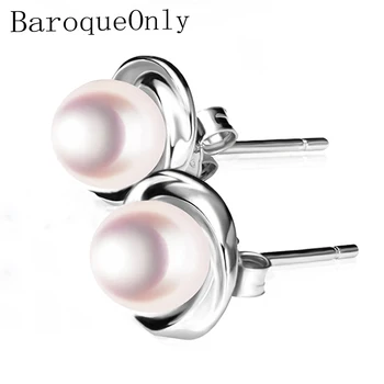 BaroqueOnly Autentic Brand de Bijuterii din Perle Naturale, Perle Cercei pentru Femei și Fete 925 Sterling Silver Stud Cercei Cadou