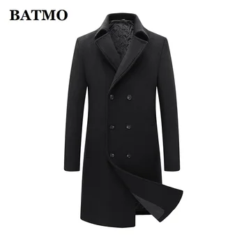 BATMO new sosire de iarnă de înaltă calitate lână trenci ofițeresc bărbați,pentru bărbați de lână jachete casual,plus-size M-3XL 1721