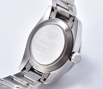 Bay barbati ceas automată de Afaceri militare ceas caz de oțel negru cadran steril incuietoare Pliere sticla minerala WW-21