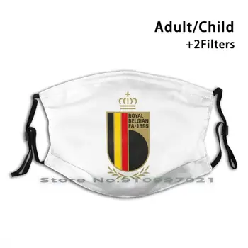 Belgia Fotbal Logo-Ul Reutilizabile Gura Masca De Fata Cu Filtre Pentru Copil Adult Belgia Regale Belgiene De Fotbal, Asociația De Fotbal
