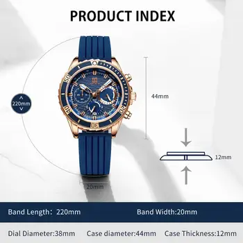 BEN NEVIS Albastru Inchis Om Ceas Silicon Trupa Calendar Complet Elegant pentru Bărbați Cuarț Ceasuri de mana Relojes Hombre 2020 Masculin Ceas