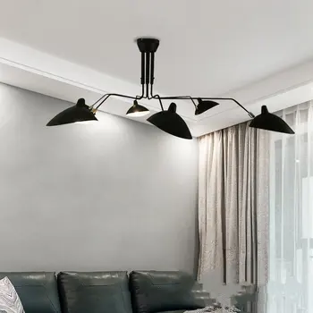 Black spider candelabru pentru camera de zi Dormitor Bucatarie luciu suspensie Loft Vingtae industriale candelabru din fier forjat Lampa