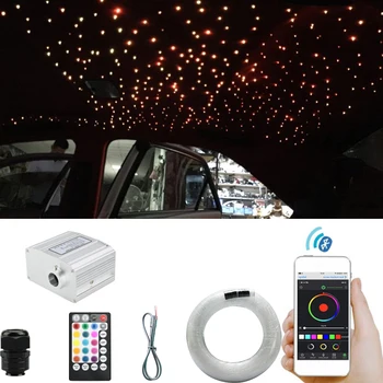 Bluetooth Smartphone APP de Control de Fibra Optica Lumina de Control de Muzică Înstelat Iluminat de Tavan Sclipire Efect Acoperiș Masina LED Star Ligh