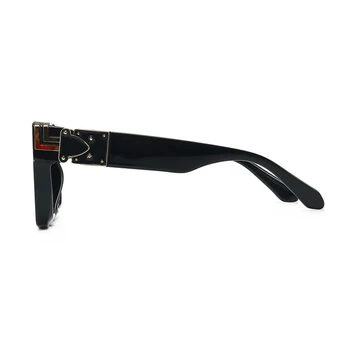 Brand de lux de Designer Supradimensionat ochelari de Soare Patrati Femei Bărbați 2019 Moda Vintage Scut Ins Nit Ochelari de Soare Pentru Femei UV400