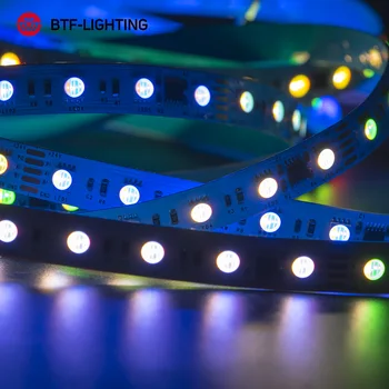 BTF512AC RGBW Led Strip Lumini 5050 RGBCW RGBWW de Iluminat de Culoare 4 în 1 LED 5pin 5M 60leds/m Pixeli TM512AC 1 IC de Control 6 LED 24V