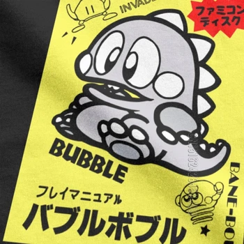 Bubble Bobble T-Shirt Pentru Bărbați Joc Video Japonez Drăguț Kawaii Gamer Vintage Sex Masculin Tricouri Din Bumbac Tricou Idee De Cadou De Îmbrăcăminte