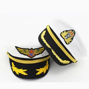 Bumbac Pălărie Marina Capac pentru Barbati Femei Copii Moda Plat Armata Șapcă de Marinar, Pălărie de Căpitanul Uniform Capac Băieți Fete Pilot Capace Reglabil