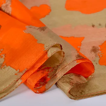 [BYSIFA] Sjaal Doamnelor Mătase Eșarfă Șal Nou de Lux de Brand Orange Eșarfe Lungi de Iarnă Foulard Femme Primavara Vara Plaja Șal