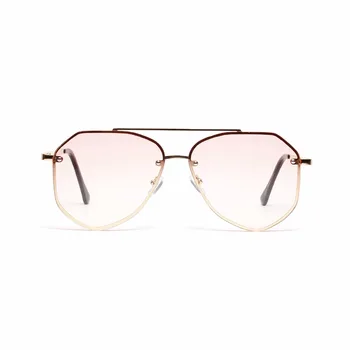 Bărbați Femei ochelari de Soare Rotund Retro Doamnelor Designer de Brand de Lux Metal de Culoare roz Vintage Oglindă Poligonală Supradimensionat Ochelari de Soare
