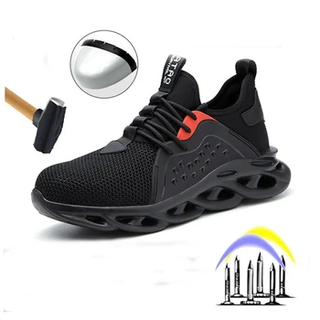 Bărbați Ghete Outdoor Bărbați Cap de Oțel Anti Zdrobitor de Siguranță Cizme Confortabile și Portabil Anti Piercing Pantofi de Lucru