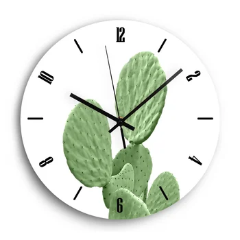 Cactus Ceas de Perete Digital cu Design Modern Planta Slient Living Decorative Acrilice Ceasul de pe Perete Ceas Decor Acasă