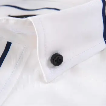 CAIZIYIJIA Mens Anglia Stil Silm fit Maneca Lunga Tricouri Rochie de Bumbac de Înaltă Calitate Importate din china cu Dungi Camisa Masculina