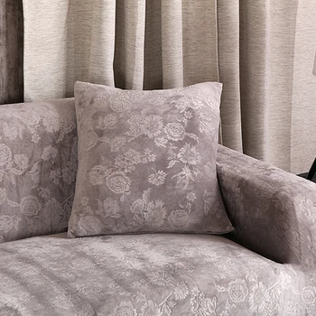Canapea maro scaun față de pernă de culoare solidă de întindere se referă la mobilier pentru camera de zi poliester elastic PLIN acoperă canapea de pluș