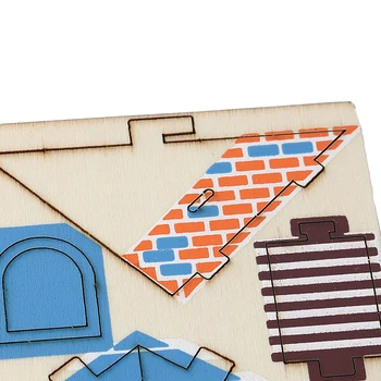Casă de păpuși din Lemn, Mobilier DIY Casa in Miniatura Cutie de Puzzle realizate Manual de Asamblare Model de casă de Păpuși, Seturi de Jucării Pentru Copii, Cadou de Ziua de nastere