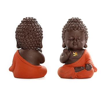 Ceramica Tathagata Buddha Figurina Decor Masina Ornamente Auto De Bord Buddha Călugăr Meserii Decor Ornament Accesorii
