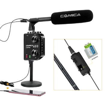 Comica LinkFlex AD3 Două canale XLR/3.5 mm/6,35 mm-3.5 mm Audio Preamplificator Mixer Adaptor pentru Chitara microfon la Camera Smartphone