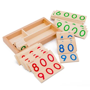 Copii din lemn Montessori numere 1-9000 carte de învățare pentru matematică, materiale didactice preșcolar educația timpurie a copiilor jucarii educative