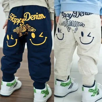 Copil baietel Fete Copilul de Bumbac Hip Hop Pantaloni Funduri Scrisoare Model Casual Pantaloni Lungi 2-8T
