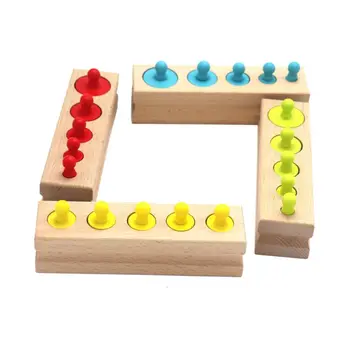 Copilul Din Lemn De Soclu Cilindru Set Montessori Devreme Jucării De Învățare Kituri Copilul Instrumente Educaționale