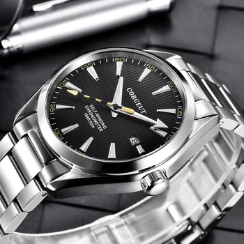 Corgeut 41mm oameni de afaceri ceas cadran alb Automat calendar Data Miyota Mecanice Safir cristal bărbați ceas de lux top