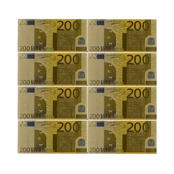 Culoare Bancnote Euro 10buc/lot 5 EUR Folie de Aur a Bancnotelor pentru Colectarea și Cadouri Banii UE Ambarcațiuni Rafinat
