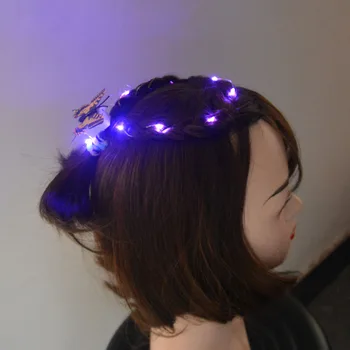 De crăciun DIY Luminos Clipește Instrumente de Hair Styling Hair Braider Lumini LED String Stil de Păr Impletituri de Țesut Neon Petrecere de Nunta