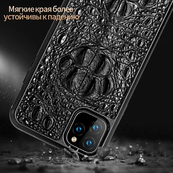 De lux din piele de Crocodil de caz Pentru Iphone 11 pro max 12 pro max antișoc se potrivesc cover Pentru iphone de caz 11 xs max 8 plus 12