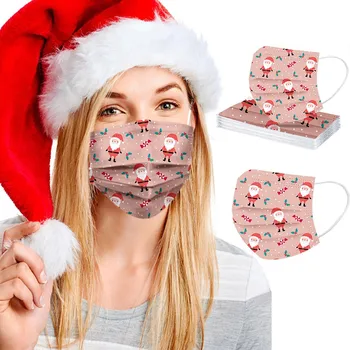 De unică folosință Unisex Imprimate de Crăciun Moale model de Culoare masca de fata masca de moda Pentru Adulți 3-Măști Strat Маска Masque Rimel