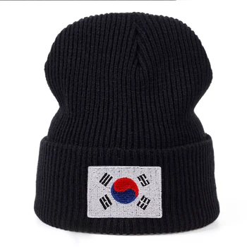 De înaltă calitate femei de Iarnă lână tricotate pălărie de moda bărbați și femei adulte bumbac palarie cald despicare pavilion coreean hip hop capac
