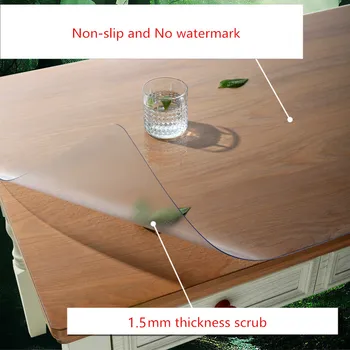 De înaltă calitate Inodor Moale sticlă de plastic PVC impermeabil față de masă de 1,5 mm exfoliant non-alunecare de masă mat partid decor de masă personaliza