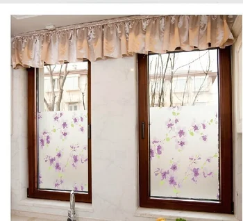 De înaltă calitate non gel electrostatic viola film de sticlă baie dormitor translucid opaqued fereastra autocolante , 60M(w)x 1m