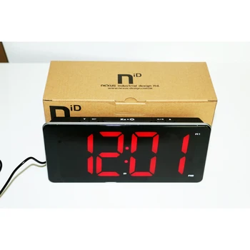 Desktop Electronice Amânare Noptiera LED Digital Ceas cu Alarmă 3 inch de Înaltă LED-uri de Mare de Cifre Estompat și Volum Reglabil Rosu