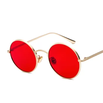 DIGUYAO Epocă ochelari de Soare Femei Retro Ochelari rotunzi galben ochelari de soare Ochelari Cadrul Metalic de Acoperire Ochelari de gafas de sol mujer