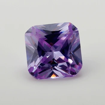 Dimensiune 3*3~10x10mm Pătrat Octangle Forma Prințesă Tăiat 5A Violet CZ Piatra Sintetice Pietre Cubic Zirconia