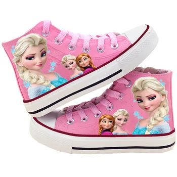 Disney fată de desene animate printesa elsa pantofi high-top pantofi de panza pentru copii congelate adidași student Non-alunecare și pantofi ușoare