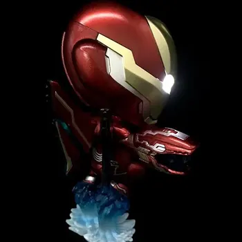 Disney marvel Mini Iron man MK50 cu iluminare de Acțiune Figura Model Anime Colecție de Figurine Jucarii sau copii