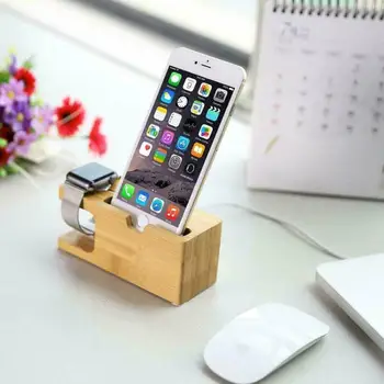 Dock de încărcare Stație Standul Încărcător Suport Pentru Apple Watch iWatch din Lemn Ceas Inteligent Desktop Stand de Încărcare Bambus Suport de Bază