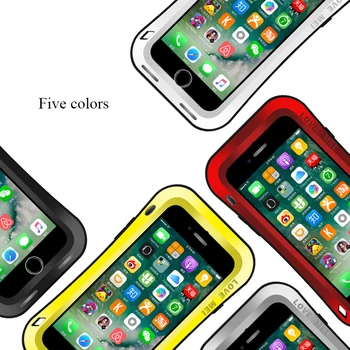 Dragostea Mei Caz de Metal Pentru iPhone 7 8 Plus Telefon rezistent la Socuri Caz Acoperire Pentru iPhone 6 6s Plus Talie Mică Robust Anti-Toamna Armura Caz