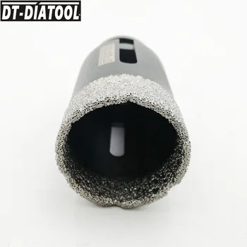 DT-DIATOOL 1 buc M14 Vid Brazate Diamant Uscat de Bază de Foraj Pic de Portelan Faianta Granit Marmura Gaura Văzut, Lungime 75mm Foraj Biți
