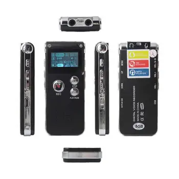 Ecran LCD reportofon 8GB Digital Sound recorder USB Reîncărcabilă Dictafon Player MP3 Voice recorder înregistrator de Sunet MP3 Pl