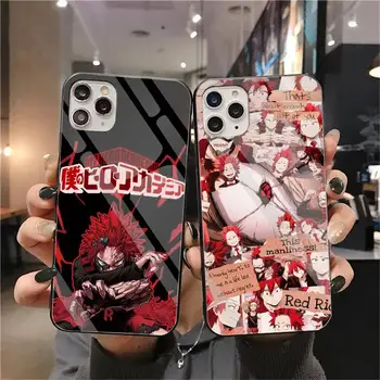 Eijiro Kirishima Riot Roșu anime Caz Telefon din Sticla Temperata Pentru iPhone 12 pro max mini 11 XR Pro XS MAX 8 X 7 6S 6 Plus SE 2020