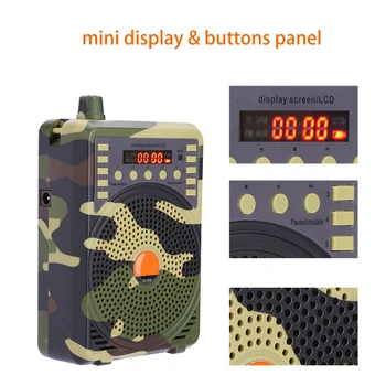 Electronic portabil Pasăre Apelantului Camuflaj Electric de Vânătoare Momeală Apeluri MP3 Difuzor Telecomanda Kit SUA/UE Plug