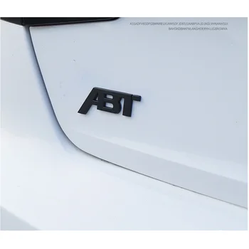 Emblema pentru ABT Styling Auto Portbagajul din Spate, Capacul Portbagajului Logo-ul Fender Partea Insigna Autocolant pentru Audi VW A3 A4L A5 A6L A7 Crom Lucios Negru